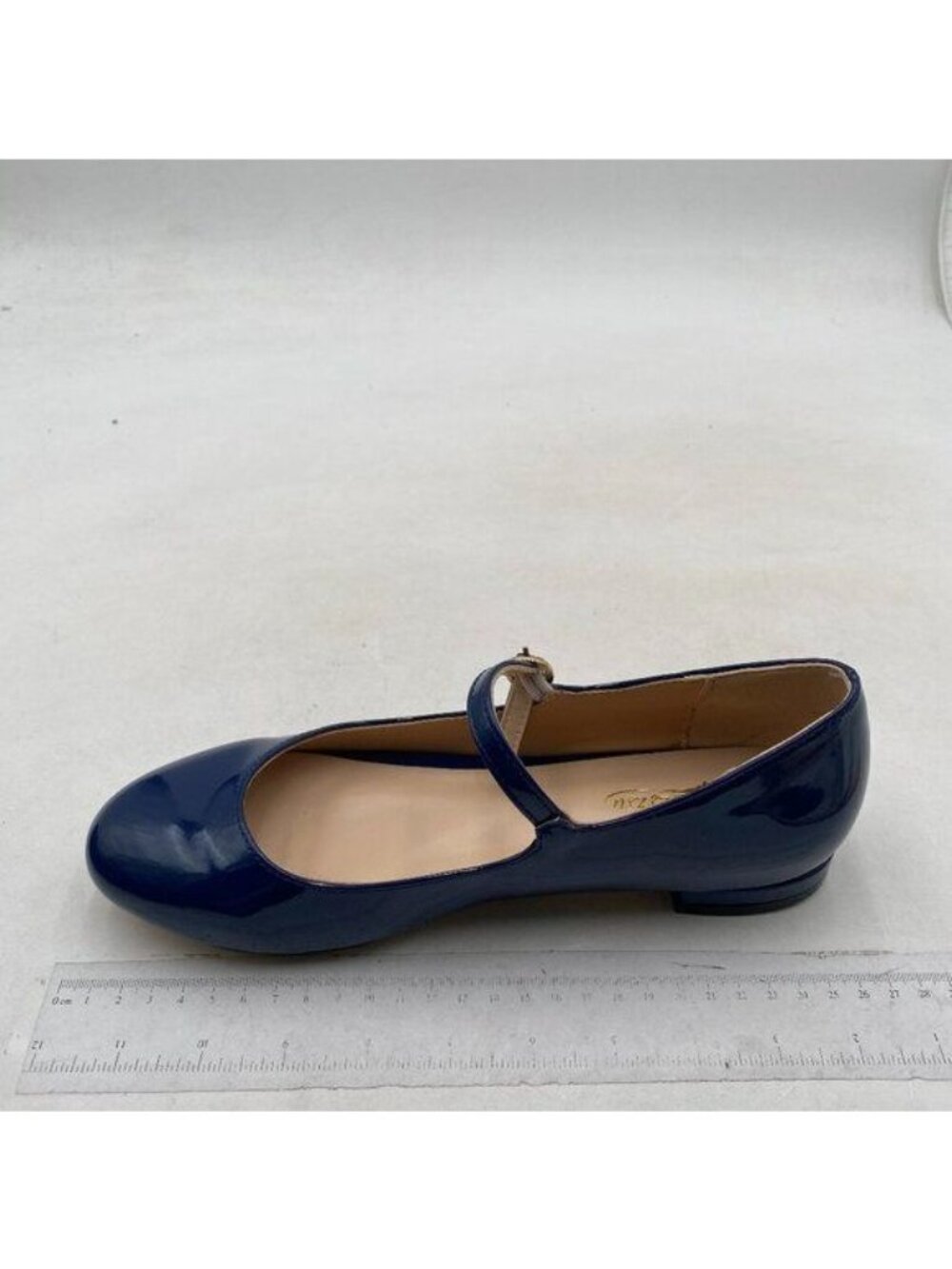Zszszsu Women's Stylish Round Toe Ankle Strap Mary Jane Flats Buckled Flats Blue - Picture 2 of 8